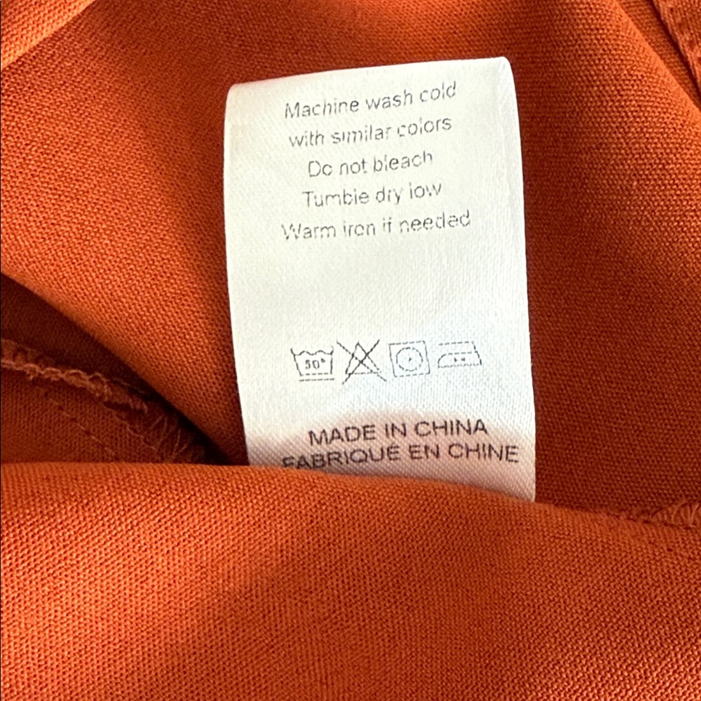 Rust Orange Sleeveless Ruffle Romper - Picture 6 of 6